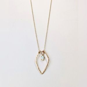 Minimalist Geometric Opal Necklace